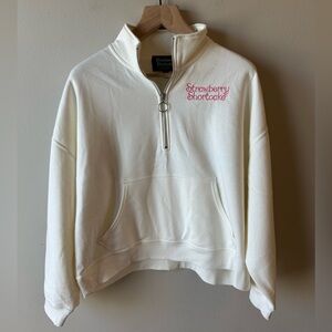 Strawberry Shortcake Cream Quarter-Zip Women's Top